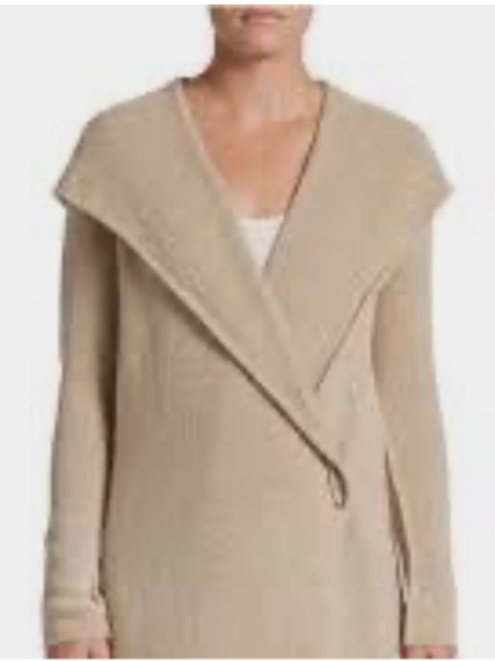 Vince Cozy Open-Front Hooded Cardigan size Small